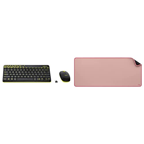Image of Logitech MK240 Nano Wireless USB Keyboard and Mouse Set, 12 Function Keys 2.4GHz Wireless, 1000DPI,