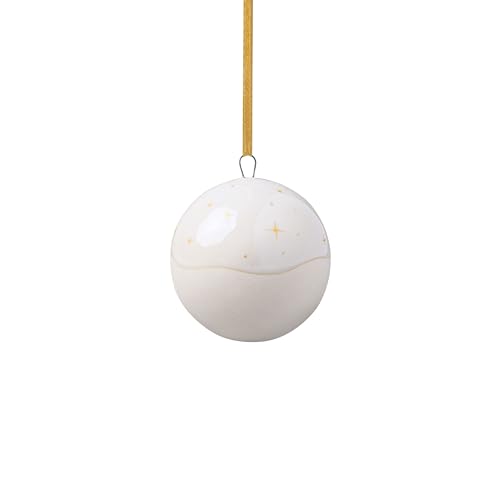 like. by Villeroy & Boch – Winter Glow Ornament kula, juldekoration av premiumporslin, träddekoration