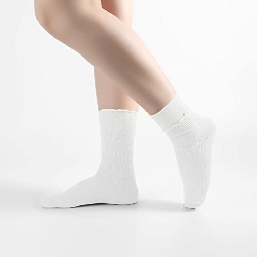 BOOPH 6 Pairs Girls Ruffle Socks Baby Toddlers Turn Cuff Slouch Crew Socks for Kids2