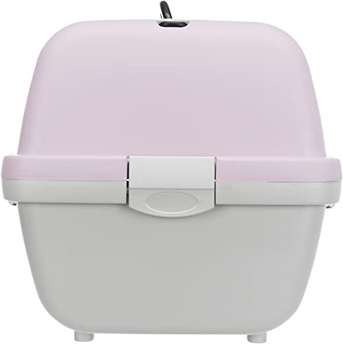 Image of Trixie: - Capri 2 Pet Carrier | Made with Biodegradable Plastic, Perfect for Cats, Dogs, Rabbits and Other Small Animals | Can Hold Upto 8 Kg - 22 x 15 x 13 inch, Light Grey /Light Lilac
