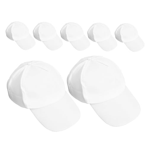 Casquettes enfant coton blanc réglables pour peindre et créer