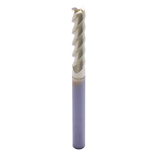 Image of 3Pcs 1 /4 inch 3 Flute Carbide Long Square End Mill for Aluminum, ZrN Coated | 45 Degree Helix, Solid Carbide, 1 /4 inch Cutting Diameter, 1 /4 inch Shank Diameter, 1-1 /4 inch Length of Cut, 3-1 /4 inch Overall Length