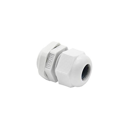 Image of 10PCS IP68 Waterproof Cable Gland White PG11 Plastic Connector Nylon Cable Glands Screw Joints For 11-15mm Cable