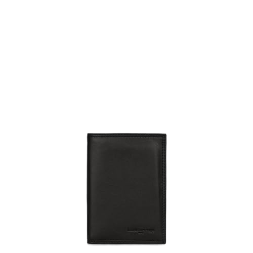 LANCASTER Portefeuille en cuir vachette ref_lan25387 Noir - Noir
