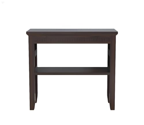 Image of Solid Sheesham Wood Console Table for Living Room Furniture | Hallway Enteryway Console for Home and Office | (Walnut Finish-02)