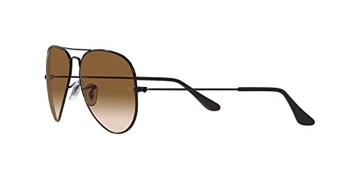 Ray-Ban Rb3025 Classic Aviator Sunglasses, Black/Clear Gradient Brown, 58 Mm #TOP2