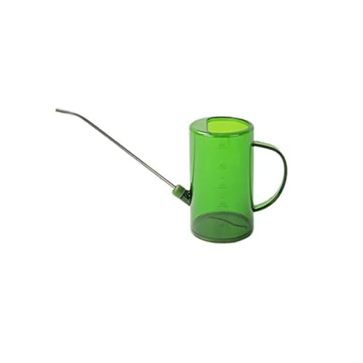 Regador transparente Marooma 1L, bico longo para plantas de interior e jardim para entusiastas de plantas de interior e exterior, para jardins de apartamentos, plantas de varanda, estufas e(Verde)
