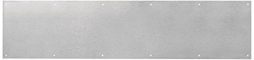 Rockwood 085755 10 x 34.32D Rectangular Kick Plate, Stainless Steel Finish, 10