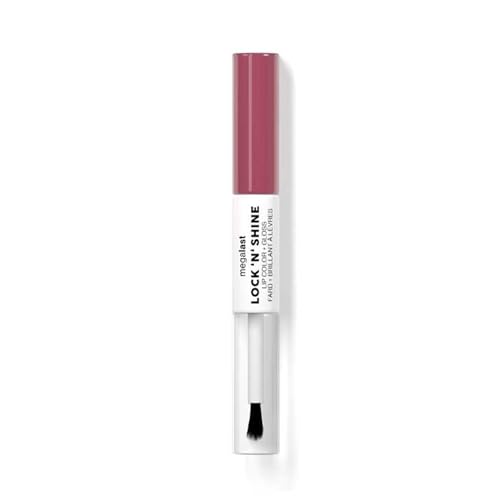 Wet n Wild Megalast Lock n' Shine, Dual-Ended Lip Color and Clear Gloss, Vitamin E and Jojoba Oil Enriched Formula, Pinky Promise Shade