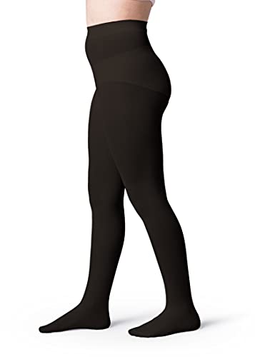 Silky Toes Girls Microfiber Opaque Footed Tights- 2 Per Pack (Size: 8-10, Black ( 2 Pairs))