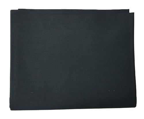 Image of Pure Cotton Poplin Unstitched Fabric 2.2 Meters x 32 Inches Solid Colour Cloth Material for Women's Saree Skirts, Petticoats, Pyjamas, Patiyala Pants, Salwar Etc. (Black)