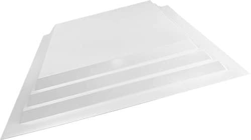 3Drop - Azulejos de techo y pared 3D  PVC blanco mate ultrafino de 2 x 2 pulgadas para sistema de rejilla de techo de 24 x 24 pulgadas (paquete de