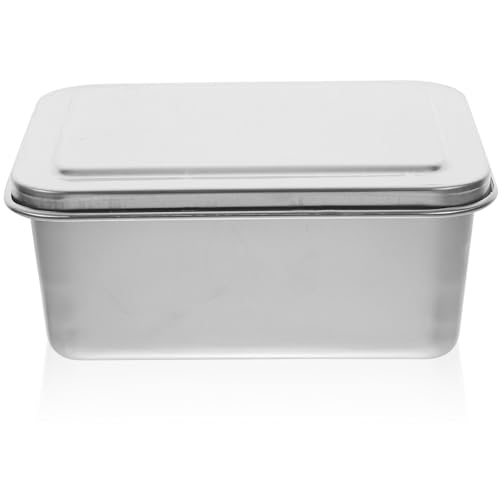 Amosfun Moules à Gâteaux en Acier Inoxydable Antiadhésifs Lot de 2 Couvercles pour Cuisson au Four Moule à Pâtisserie Carré Fond Plat Épais pour Tiramisu Taille 6