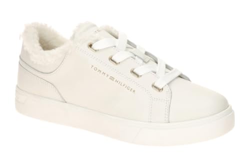 Tommy Hilfiger Damen Cupsole Sneaker Casual mit Teddy-Fell, Weiß (Ecru), 39 – Ansicht 4