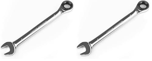 Image of Egofine 8mm Ratcheting Combination Wrench Metric, Industrial Grade Gear Spanner with 12-Point Design, 72-Tooth Ratchet, Chrome Vanadium Steel (Pack of 2)