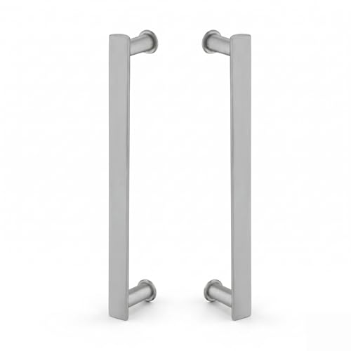 Image of Dorset SS Eden Pull Handle 8 Inch | SS 304 Stainless Steel Door Pull Handle Pair | Heavy Duty, Anti-Corrosion | for Main Door, Wooden & Glass Doors | Satin Silver | ED08PSS