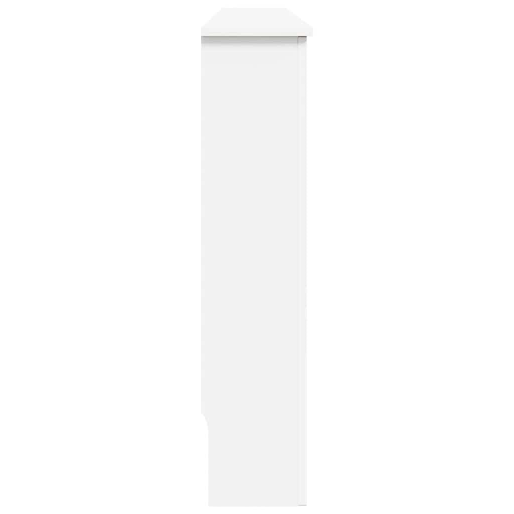 Mangloder Heizkörperverkleidungen 2 Stk Weiß aus MDF 152 x 19 x 81,5 cm, lattenförmiges Design, Heizkörper Abdeckung für Wohnzimmer, stabile Oberfläche für Deko und Ablage