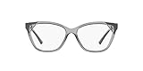 A|X Armani Exchange Women's AX3059 Oval Prescription Eyeglass Frames, Transparent Smoke/Metallized/Demo Lens, 54 mm