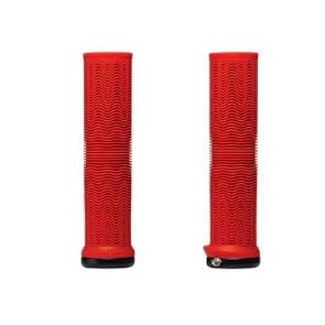 Rote L01 Fahrradgriffe mit integriertem Lenkerende, verbesserter Komfort und Ermüdungsreduzierung, Einzelklemmsystem, strapazierfähiges Gummimaterial, Schutzlippe für Handsicherheit, 135 mm Länge, 30