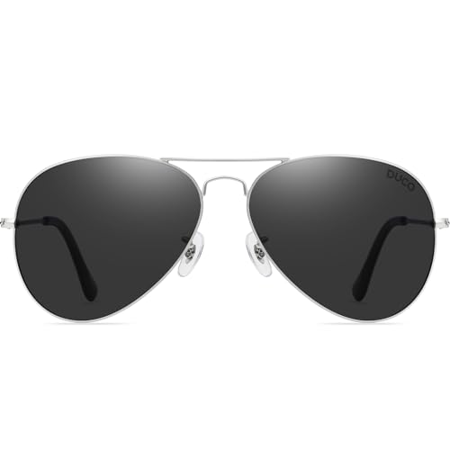 Image of DUCO Classic Aviator Sunglasses for Men Women Retro Polarized Sun Glasses UV400 Protection Driving Fishing 3025
