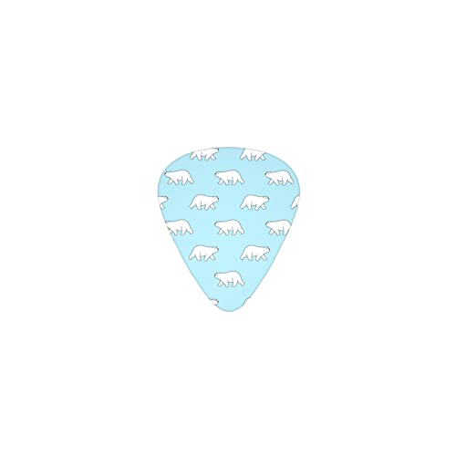 シロクマ デザインギターピック guitar pick ティアドロップ型 エレキギター/アコースティックギター/クラシックギター/ベース等の練習に最適な12枚セット
