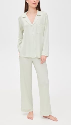 Image of Eberjey Gisele Classic Women's Pajama Set | Long Sleeve Shirt + Long Pants
