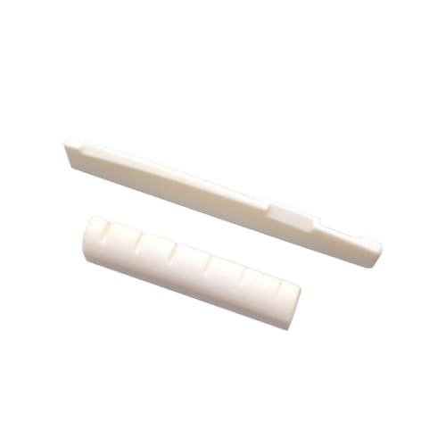 VICASKY 2pcs Guitar Nuts Bone Bridge Saddle Nut Replacement Acoustic Guitar Accessory