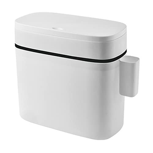 Caneca de basura rectangular plástica blanca 10L