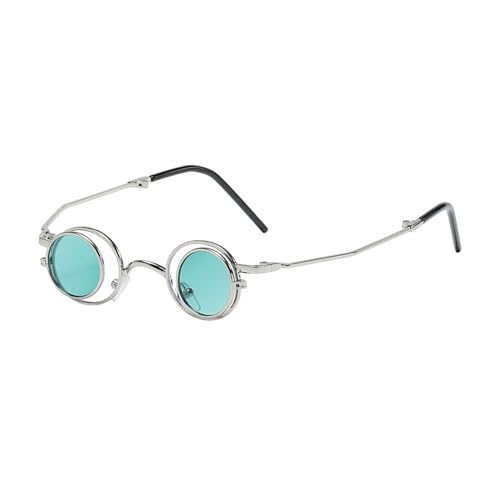 Flip Up Sunglasses Punk Polarized Sunglasses 70s Circle Small Sun Glasses Retro Metal Frame Shades