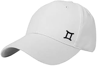 White Cap with Gemini zodiac Black Color Logo