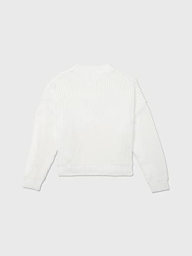 Tommy Hilfiger Women's Adaptive Port Access Flag Sweater With Zipper Closure, Snow White, L #TOP1