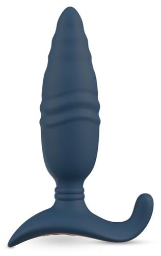 Plug anal vibrant ANOS bleu 4,1 cm pour une insertion sans douleur