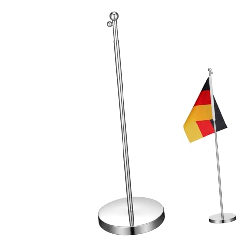 MOBUTOFU Supporto per Bandiera Telescopico in Metallo Resistente all'Usura, Base per Bandiera Domestica e Accessorio per Ufficio, Adatto per Uso Quotidiano e Festività Pubbliche