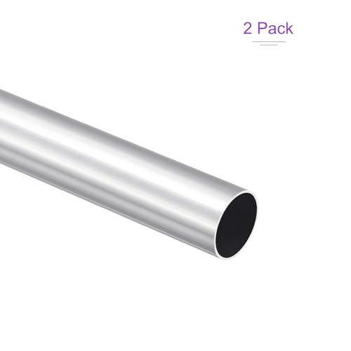 DMiotech 2Pack (27mm OD x 25mm ID) 6063 Aluminum Round Tube 300mm Length Industry Metal Tubing for Machinery Frame Construction DIY Projects