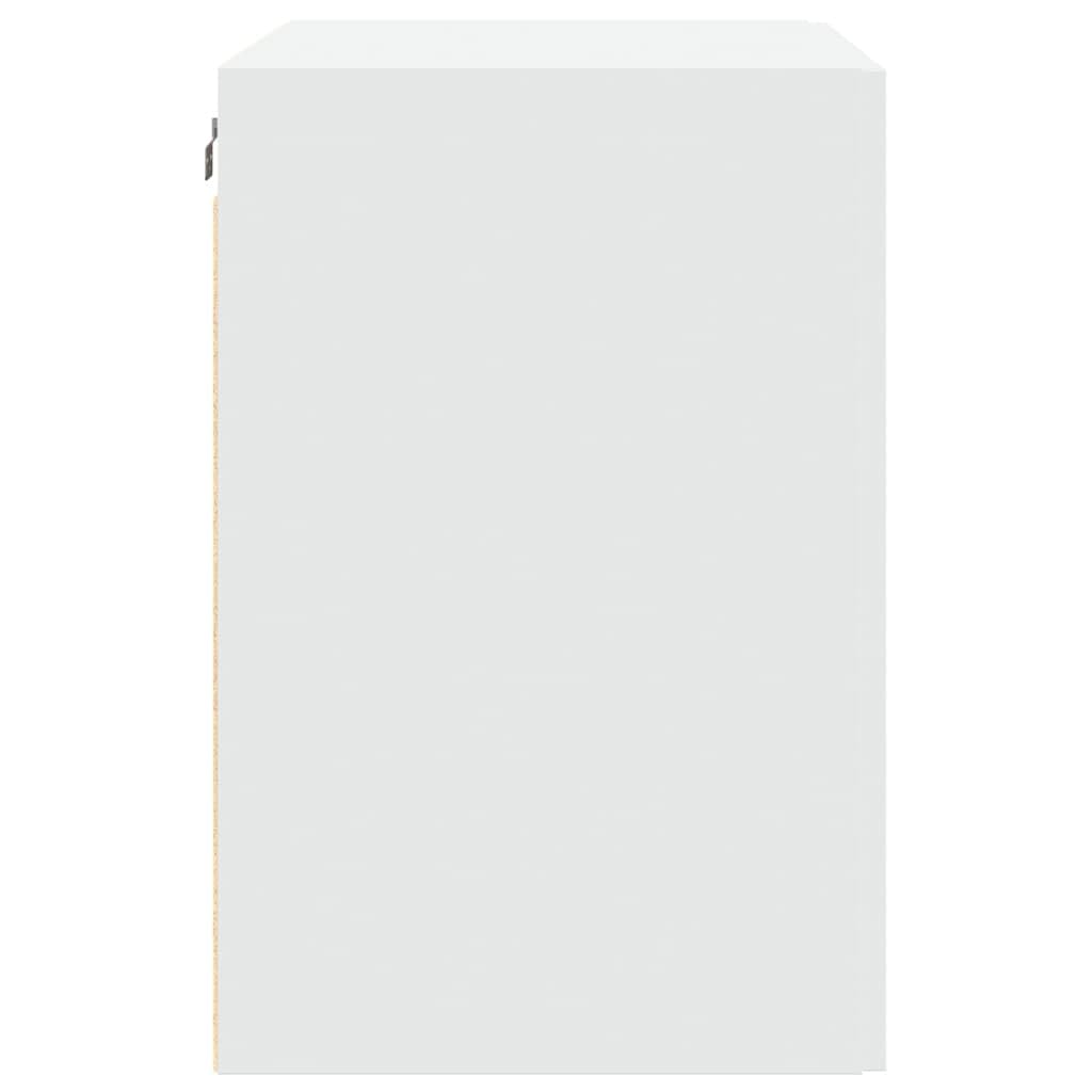 vidaXL Armario de Pared Madera de ingeniería Blanco 80x42,5x64 cm, Armario de Almacenamiento, Armario de Pared Colgante, Armario de Almacenamiento Flotante