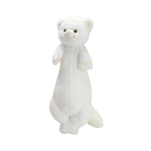 Generisch Peluche de hurón suave, muñeca grande como decoración de cama, cojín infantil (blanco, talla única) Generisch Peluche de hurón suave, muñeca grande como decoración de cama, cojín infantil (blanco, talla única)