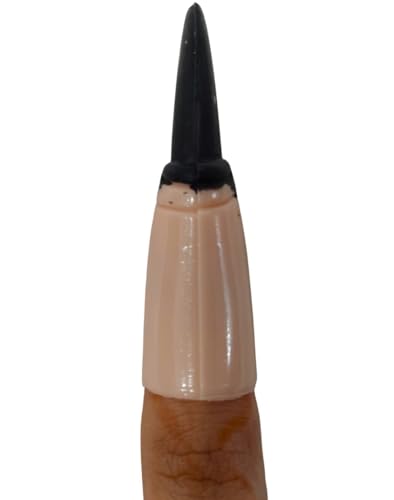 BookMyCostume Witch Long Nails Fancy Dress Costume Accessory for Halloween Free Size Black/Beige