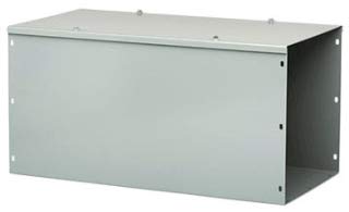 Hoffman F88G12 Wireway, NEMA 1, Straight Section, Steel, 8 x 8 x 12, Gray