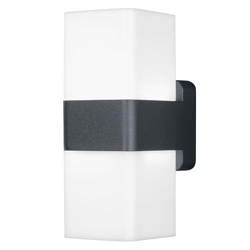 Osram SMART+ WiFi Cube Up/Down LED Wandleuchte Dunkelgrau, 14W, 950lm, RGB+W 3000K, WiFi, Alexa, IP44 Außen