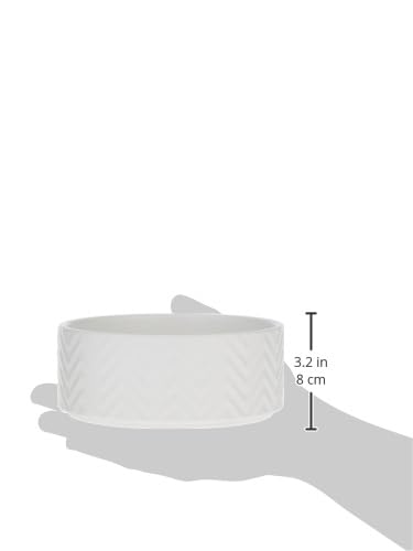 TRIXIE Futterstation aus Keramik, 0,9 l/Ø 16 cm, Weiß für Hund