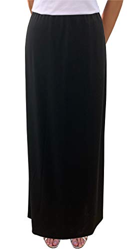 BABY O Women's Basic Modest 37" Below The Knee Ankle Length Maxi Straight Skirt3