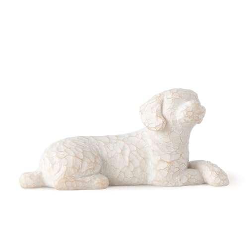 Willow Tree Love My Dog (Small Lying Down) Always with me Full of Personality Gift for Dog Owners of Miniature Breeds New Pet Adoption or Bereavement Sculpted Hand-Painted Figure