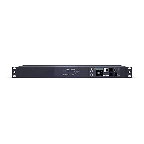 CyberPower PDU44006 Switched ATS PDU, 200-240V, 20A (Derated to 16A), 10 Outlets, 1U Rackmount