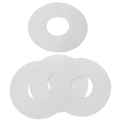 Hemobllo 4pcs Inflatable Boat Valve Pads Float Valve Gaskets White PVC Leak Prevention for Outdoor Activities