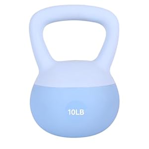 Leikefitness Soft Kettlebells,Steel Shot Filled Weights for Women and Men,Color Coded Anti Slip Soft Kettlebells,Home workout