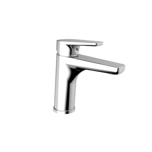 Gala Haza - Grifo para Lavabo, Monomando, con Diseño Moderno de Líneas Rectas y Curvas, con Tecnología G Last, Incluye Enlaces Flexibles 3/8 y de Instalación Sencilla - Garantía de 5 Años