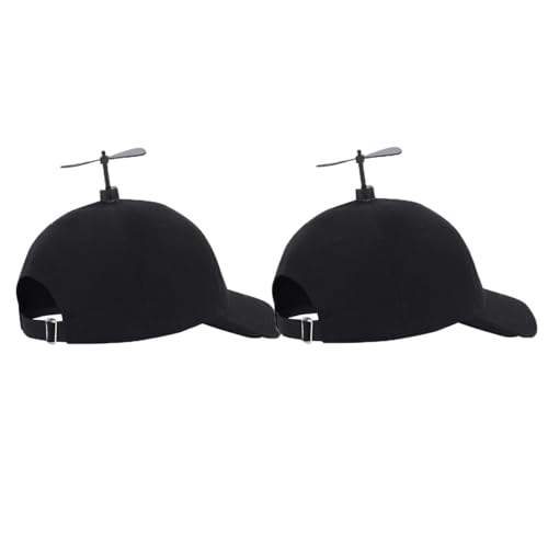 GEANBAYE 2Pack Funny Baseball Style Multicolor Optional Propeller Hat for Men Women3