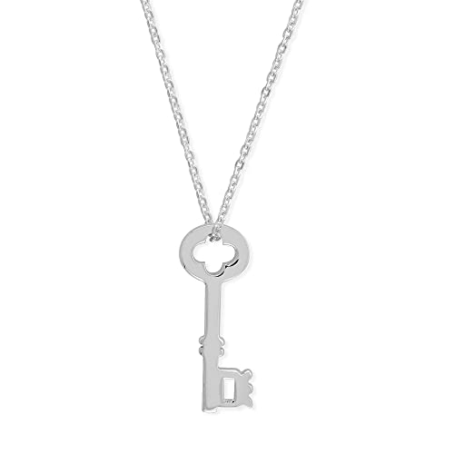Boma Jewelry Sterling Silver Key Pendant Necklace, 18 Inches