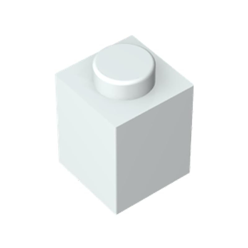 3005 Basic Bricks Brick 1x1 50 Pieces GDS-531 Compatible with Lego Building Blocks Color:Milky White โ image 1
