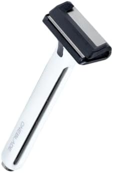 OneBlade Core Safety Razor for Fine Hair - Includes Stand & 10 Premium Japanese Feather Blade Refills - Introductory Level (White)